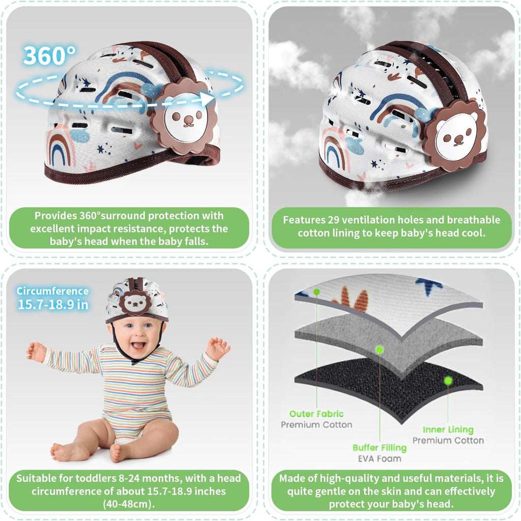 TinyShield Baby Safety Helmet | Soft Protective Crawling & Walking Helmet