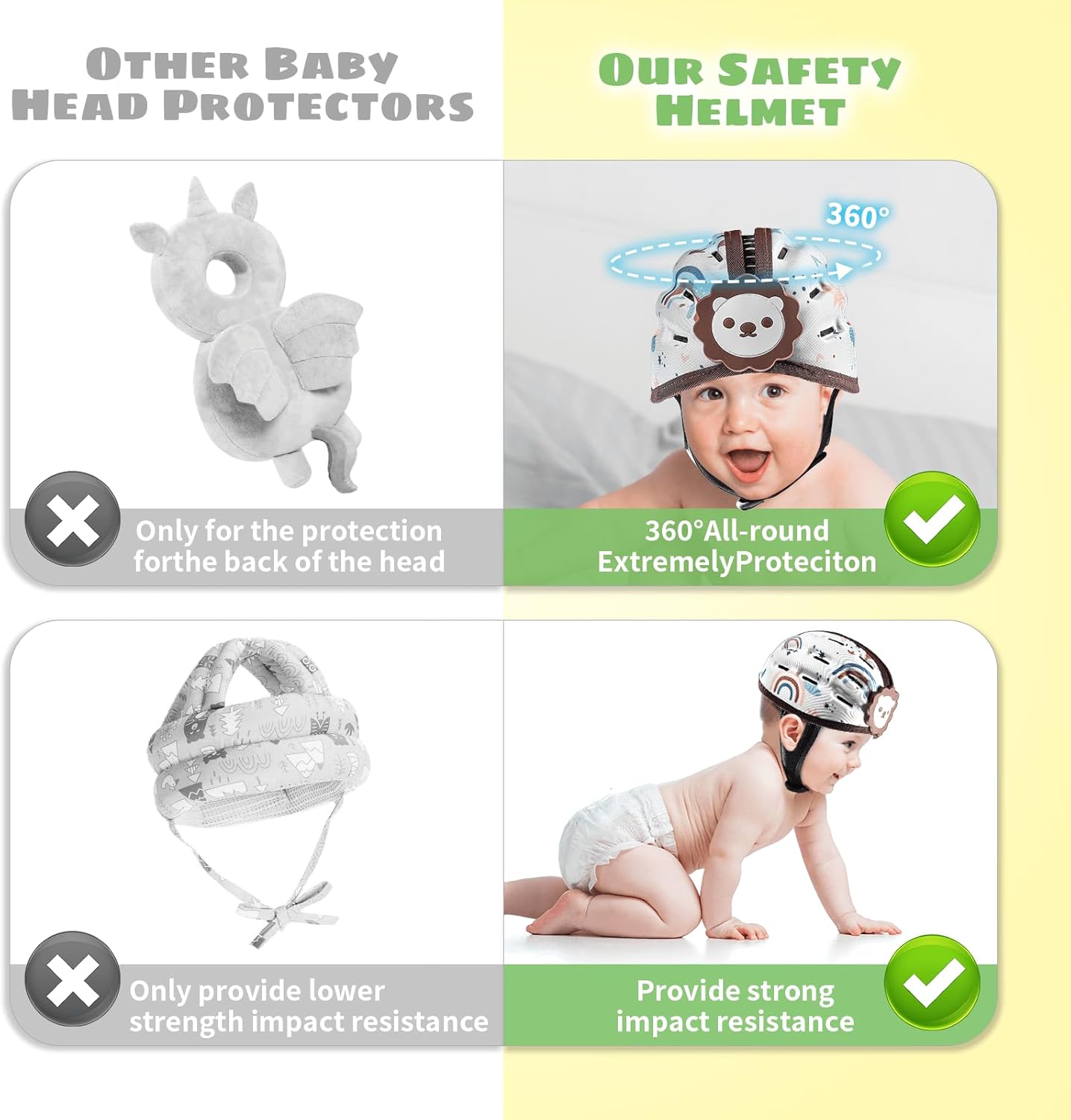 TinyShield Baby Safety Helmet | Soft Protective Crawling & Walking Helmet