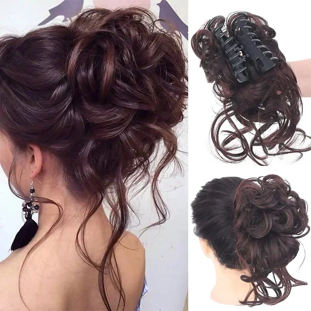 Volumizing Curly Hair Clip-In Bun – Instant Volume and Natural Curls