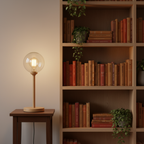 Glass Globe Table Lamp