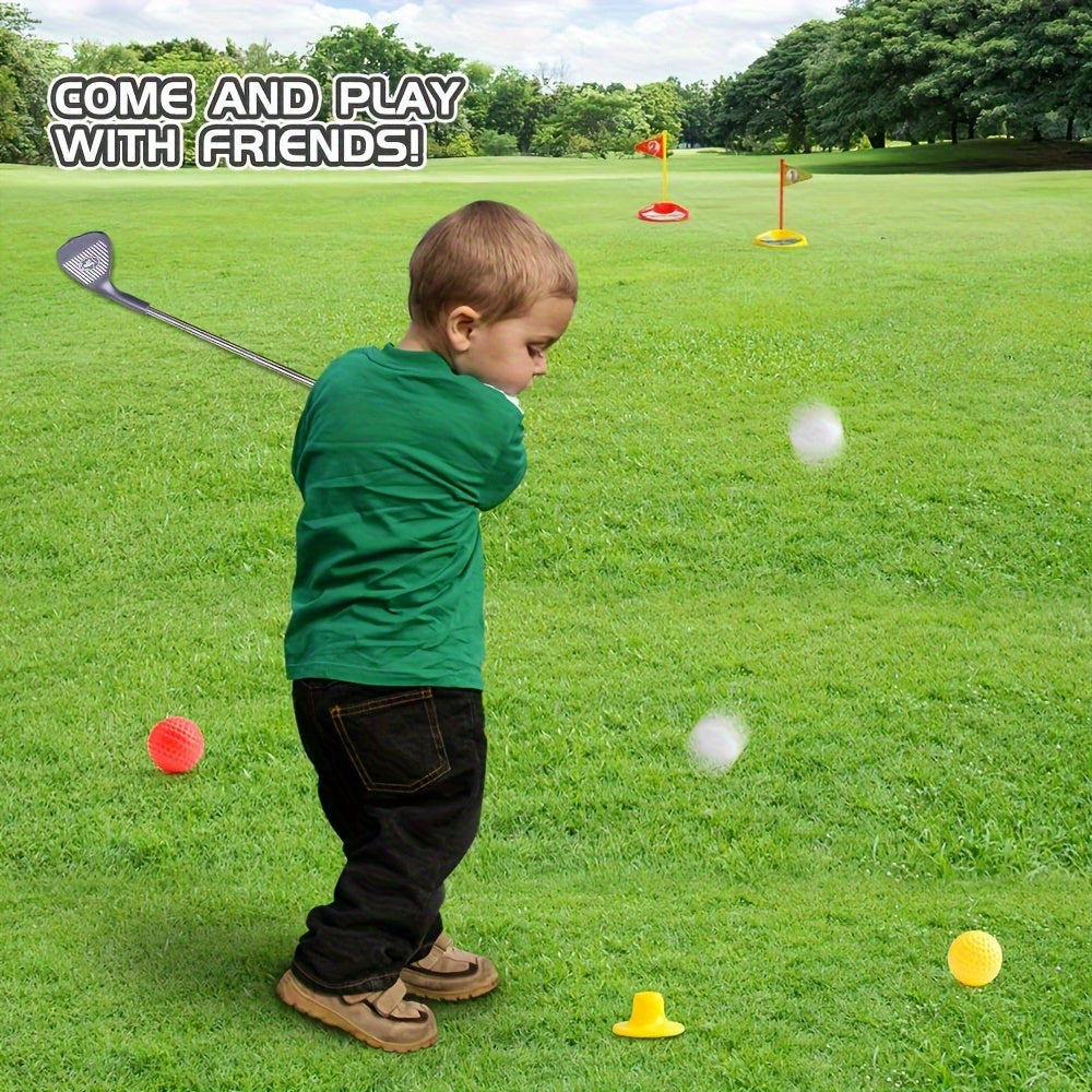 Kids Golf Set with Adjustable Clubs & Accessories