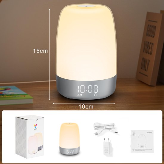 SunAura Sunrise Alarm Clock with Nature Sounds and Night Light