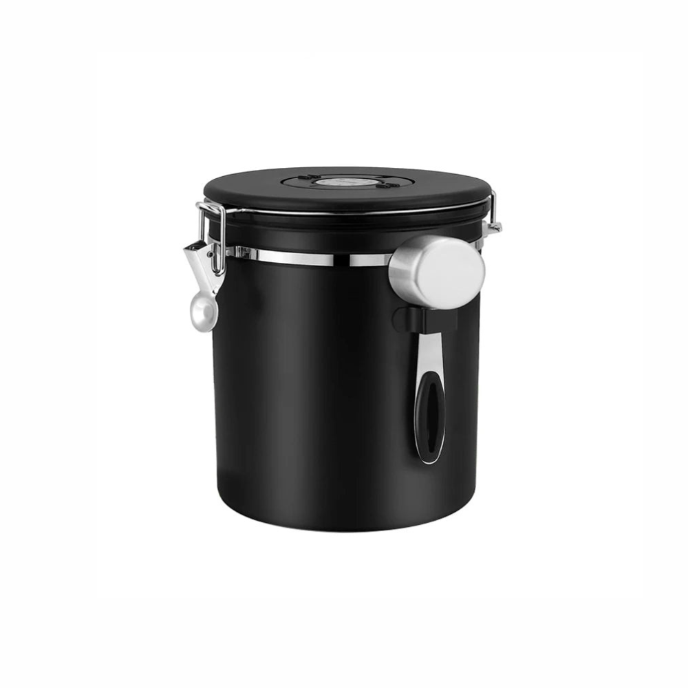 Premium Airtight Coffee Bean Storage Canister with CO2 Valve and Date Tracker