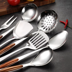 Professional Stainless Steel Cooking Utensil Set - 7 Piece Kitchen Tools