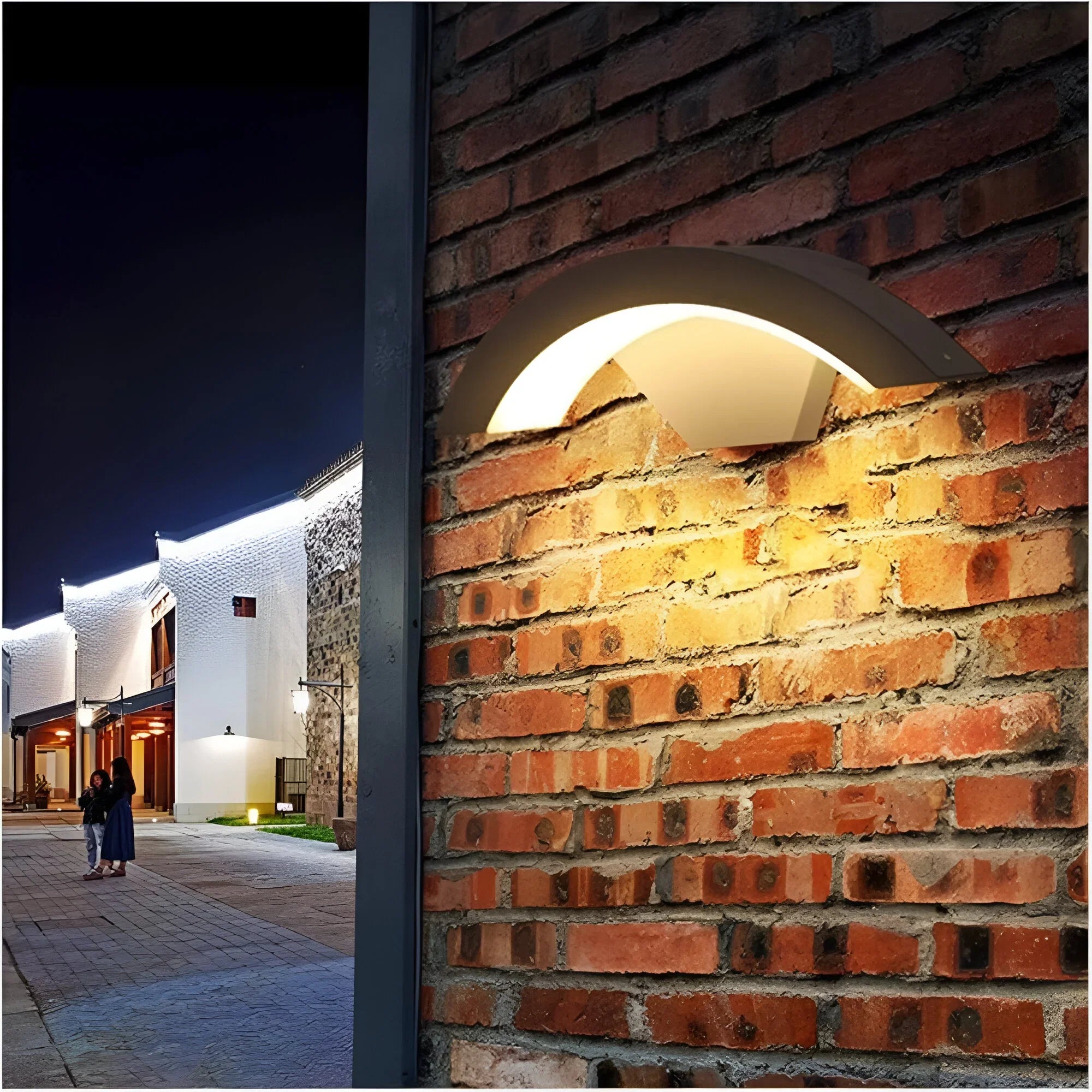 GlowSense LED Outdoor Wall Light with Motion Sensor