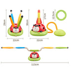 Convertible Ladybug Active Play Station with Skipping Rope, Ring Toss and Stomp Rocket