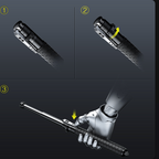 Spring-Deploy Compact Support Stick for Hiking and Urban Use