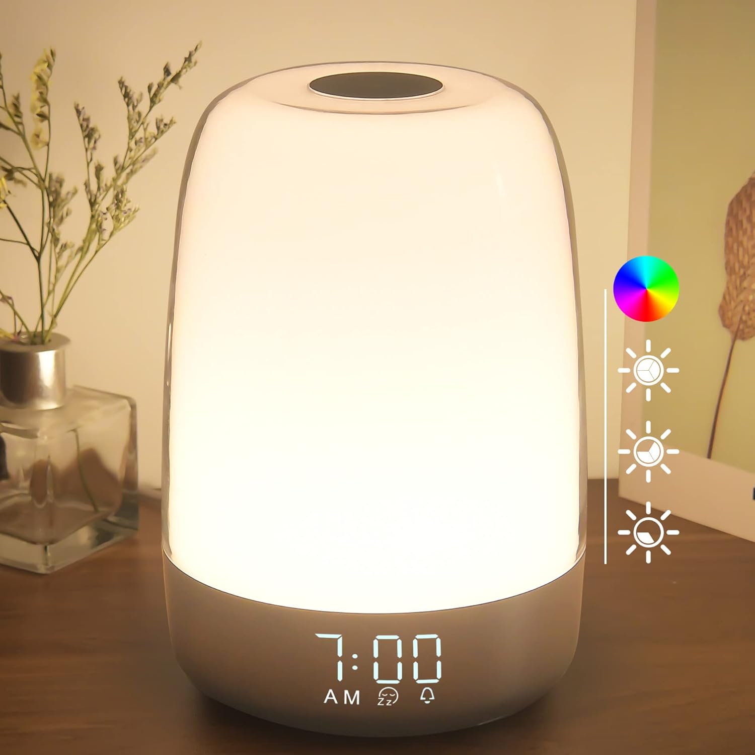 SunAura Sunrise Alarm Clock with Nature Sounds and Night Light