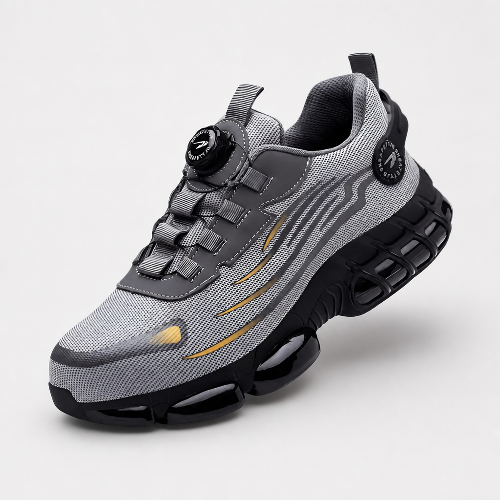 ForgeStep Men's Lightweight Safety Work Shoes with Quick Lace System