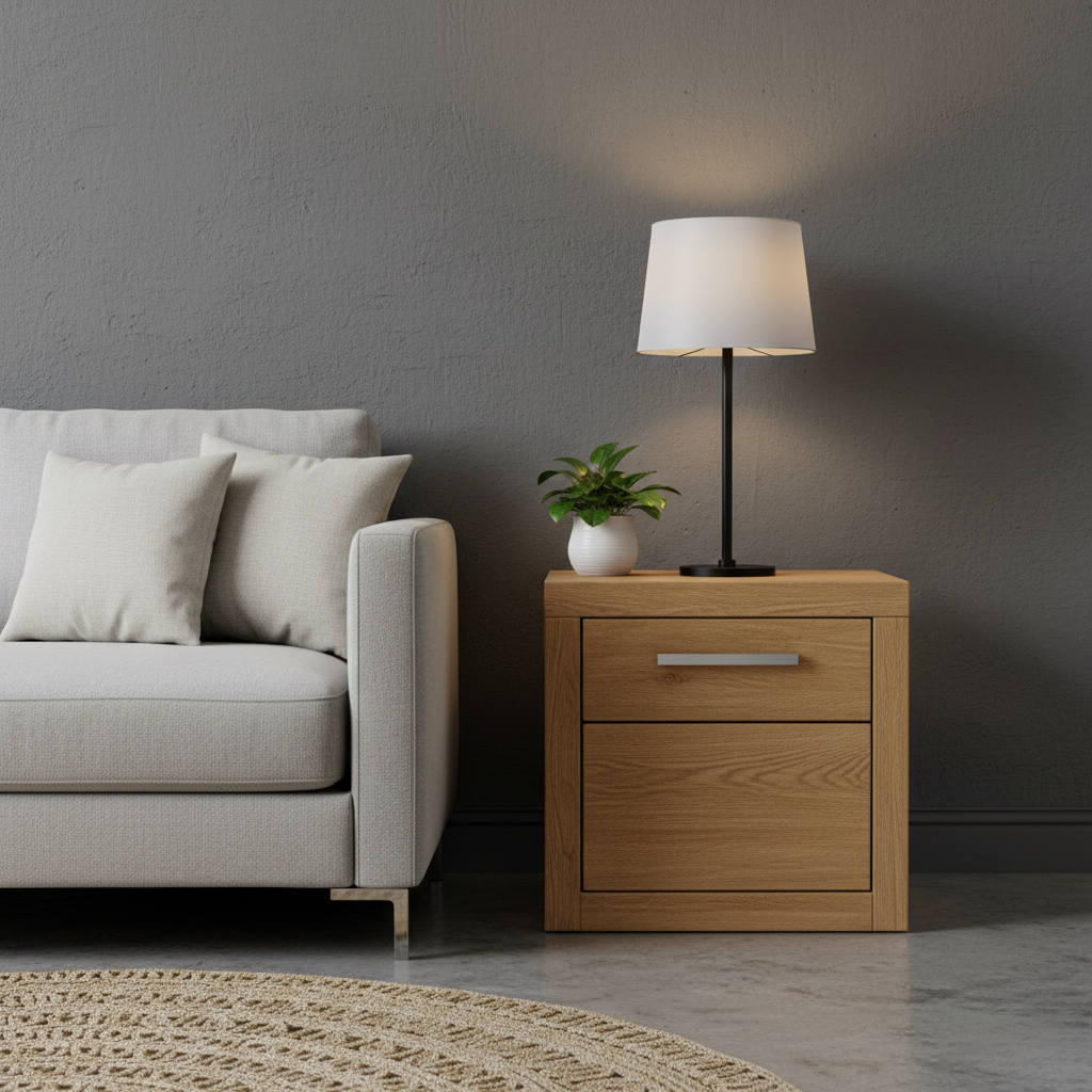 Oak Bedside Table