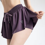 ActiveFlow Women's Sports Skirt with Built In Shorts and Drawstring