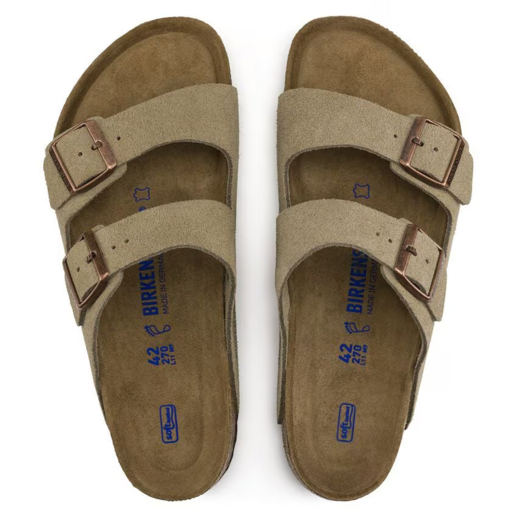 SoleHaven Taupe Suede Comfort Sandals with Adjustable Straps