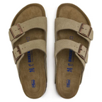 SoleHaven Taupe Suede Comfort Sandals with Adjustable Straps