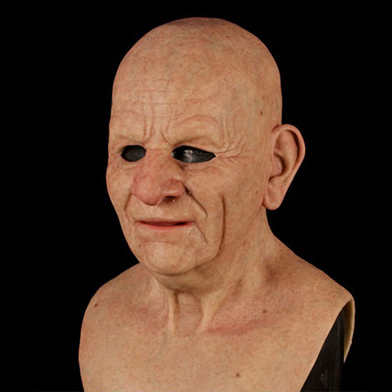 Premium Realistic Latex Transformation Mask with Detailed Beard