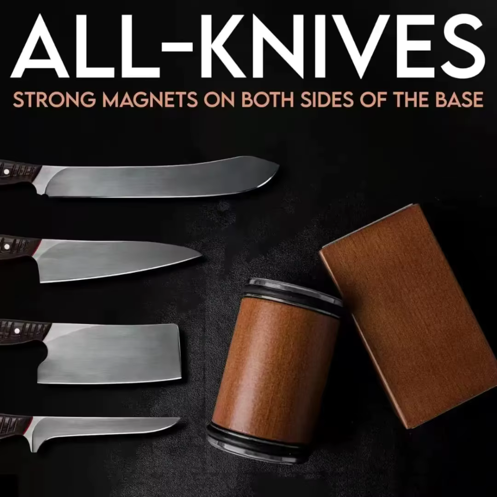 Precision Dual-Angle Rolling Knife Sharpener with Magnetic Guidance