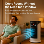 Compact Desktop Evaporative Air Cooler - 6-Speed Portable Unit