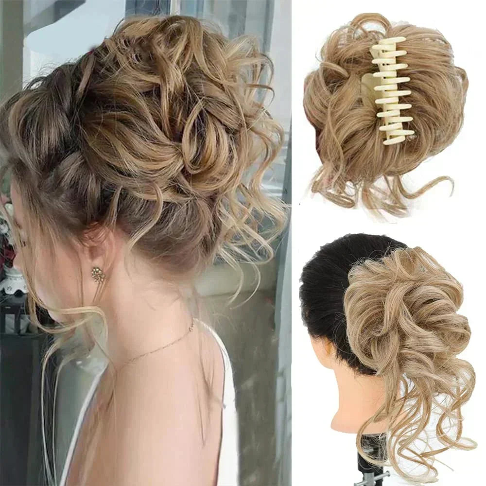 Volumizing Curly Hair Clip-In Bun – Instant Volume and Natural Curls