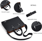Professional Leather Laptop Briefcase with Multiple Compartments