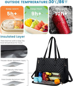 FreshCarry Insulated Lunch Tote with 15 Inch Laptop Compartment