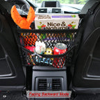 Dual-Pocket Car Seat Storage Organizer with Mesh Design
