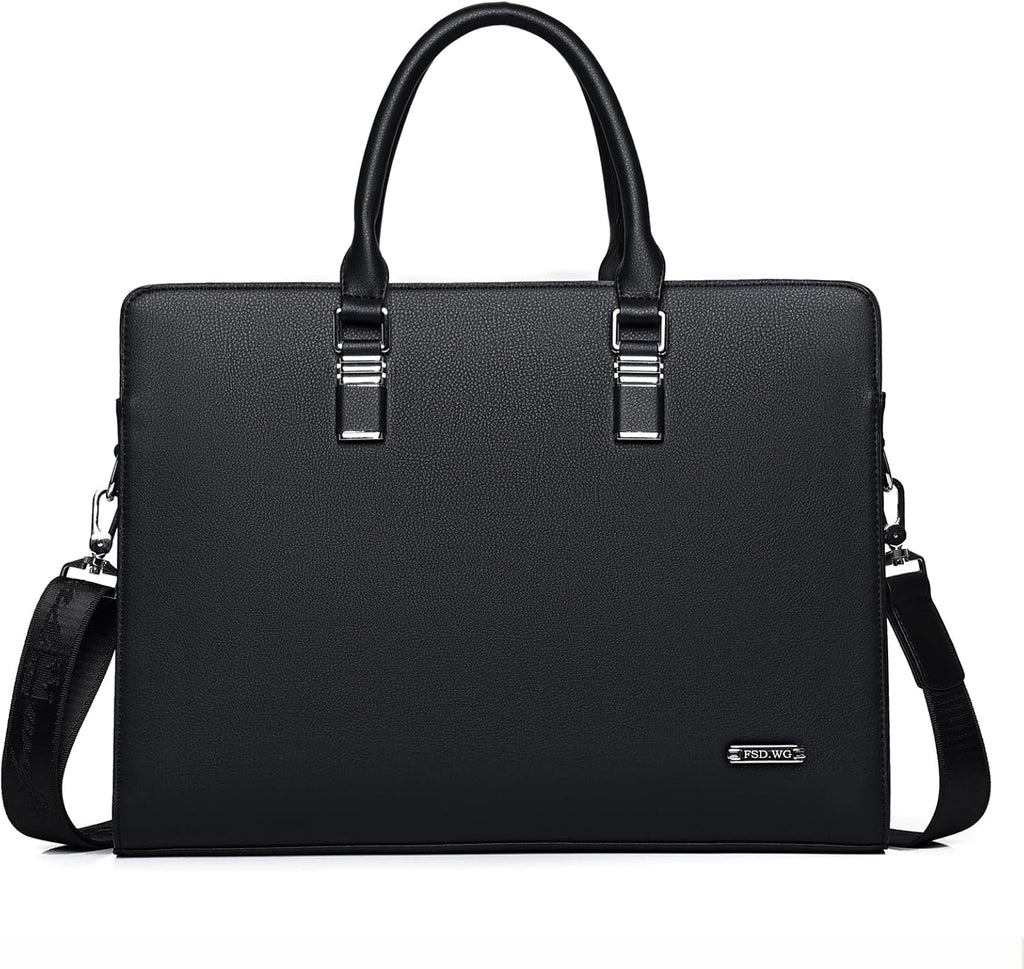 Professional Leather Laptop Briefcase with Multiple Compartments