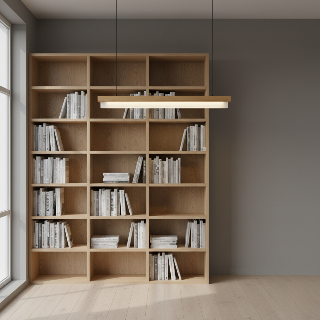 Linear Oak Pendant Light