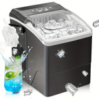 QuickCube Compact Ice Maker | Countertop Ice Machine with 2 Ice Sizes
