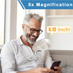 ClearView Hands-Free 5X Magnifying Glass with Adjustable Neck Strap