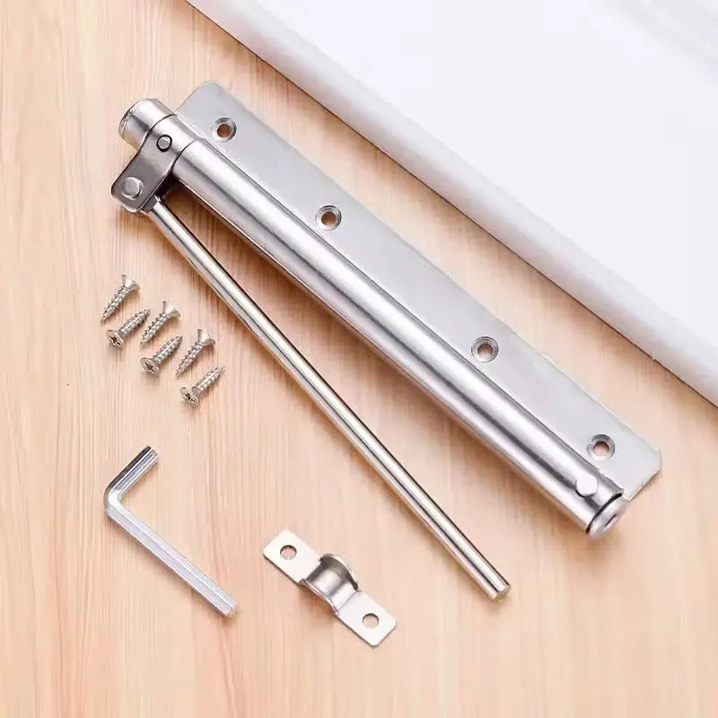 QuietLatch Adjustable Automatic Door Closer | Stainless Steel Soft Close Mechanism