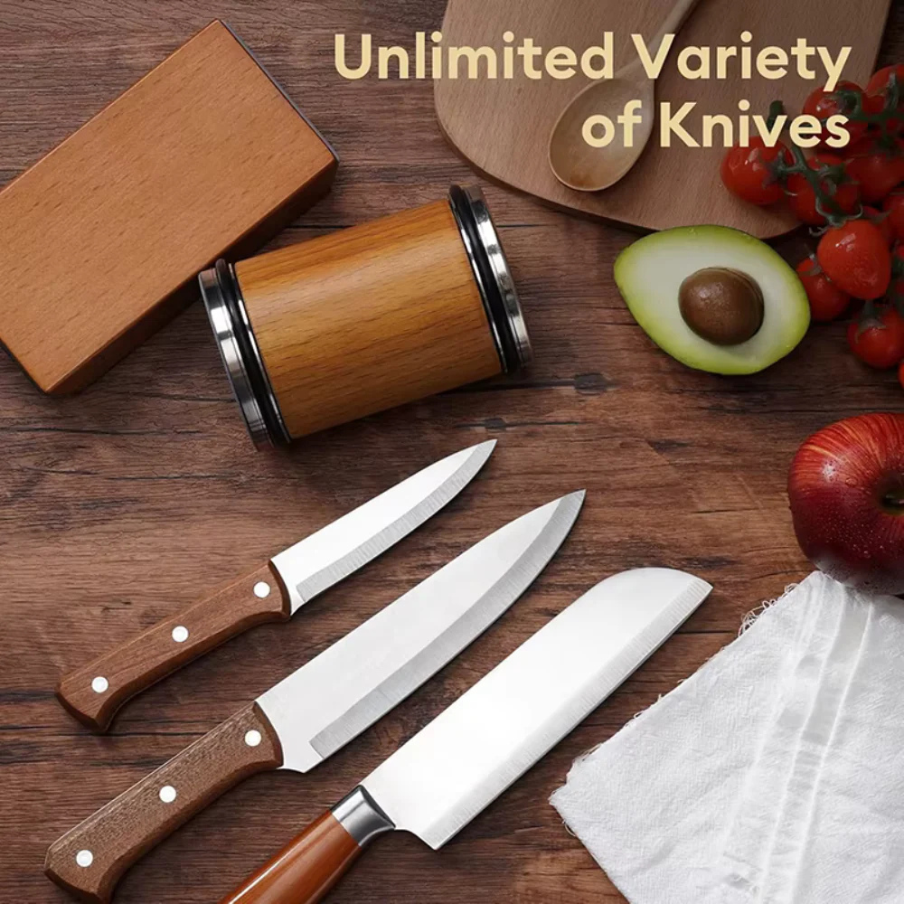 Precision Dual-Angle Rolling Knife Sharpener with Magnetic Guidance