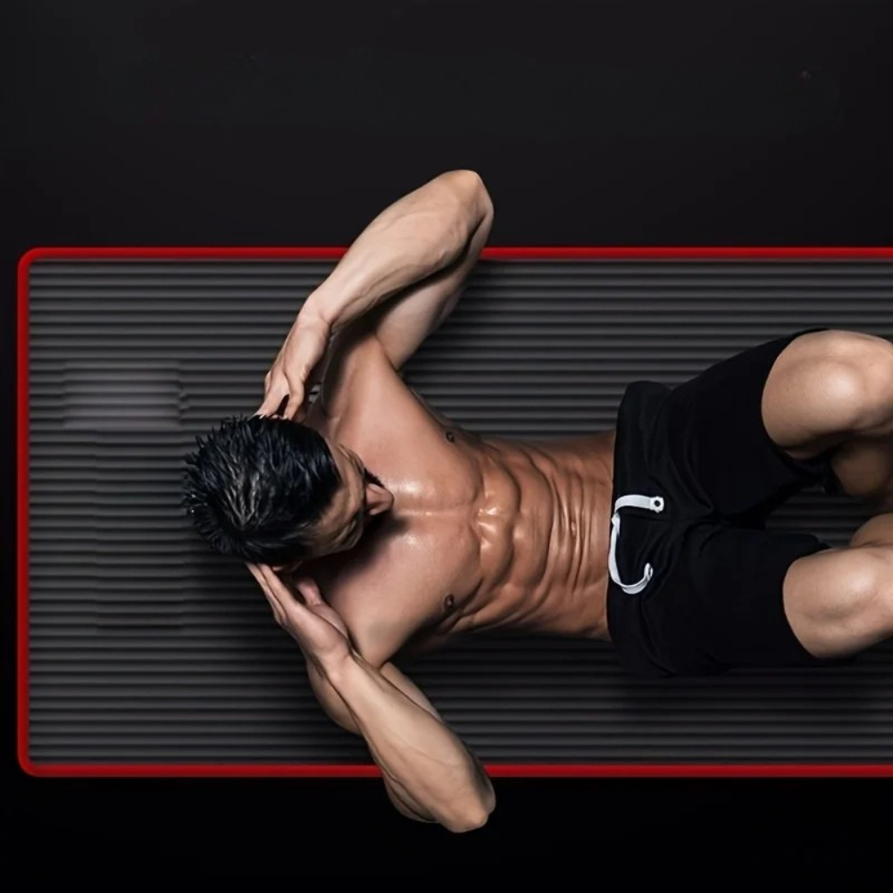 Premium High-Density Cushioned Yoga Mat – 0.4" NBR Foam Non-Slip Exercise Mat