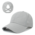 BreezeFit Mesh Sports Cap with Ponytail Opening and Adjustable Strap
