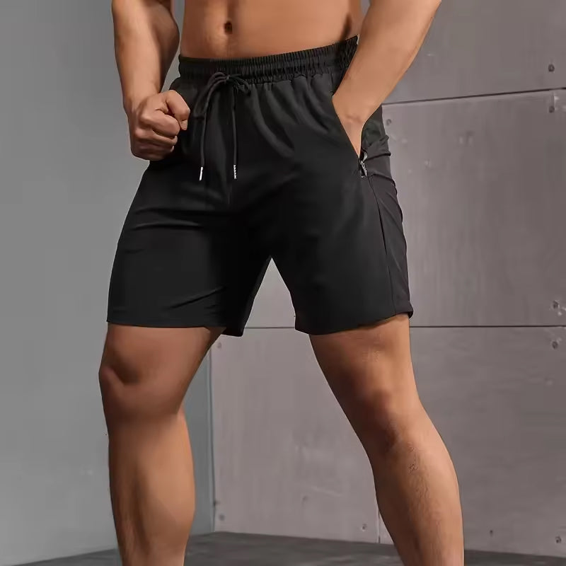 MotionCore Men's Sports Shorts with Zipper Pockets and Drawstring