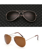 SkyShield Polarized Aviator Sunglasses | UV400 Lightweight Metal Frame