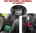 Dual-Pocket Car Seat Storage Organizer with Mesh Design