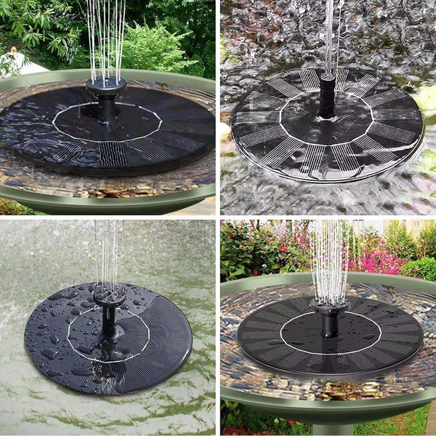 Solar-Powered Floating Fountain Pump for Ponds and Birdbaths
