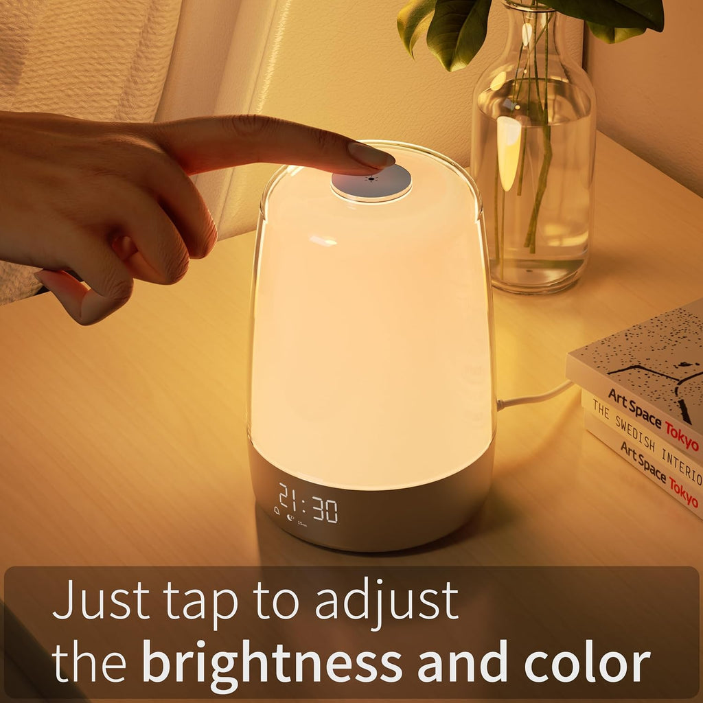 SunAura Sunrise Alarm Clock with Nature Sounds and Night Light
