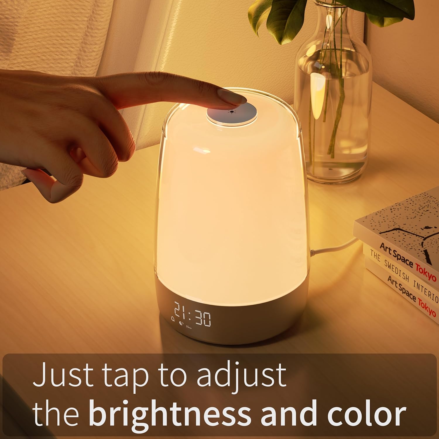 SunAura Sunrise Alarm Clock with Nature Sounds and Night Light