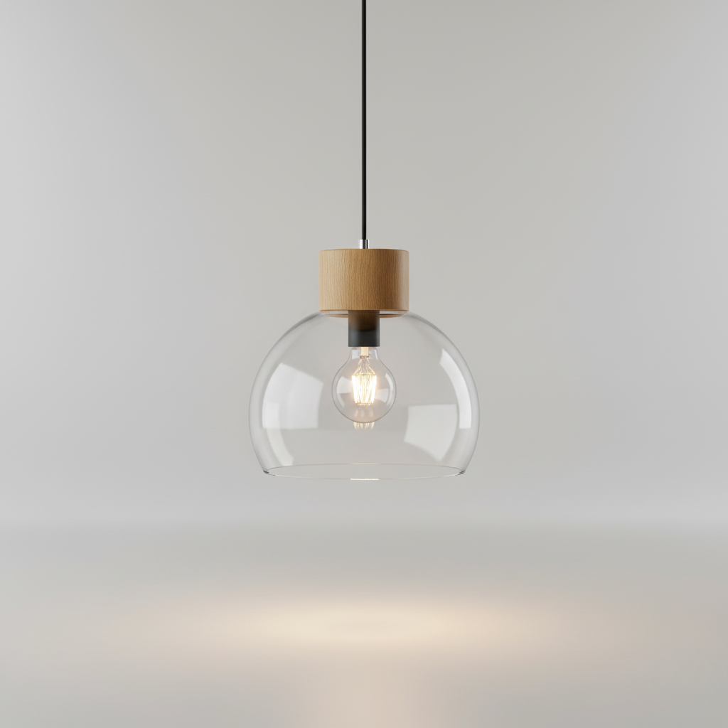 Sculpted Glass Pendant Light