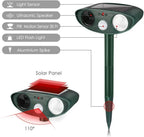 Solar Motion-Activated Ultrasonic Animal Deterrent for Gardens and Yards