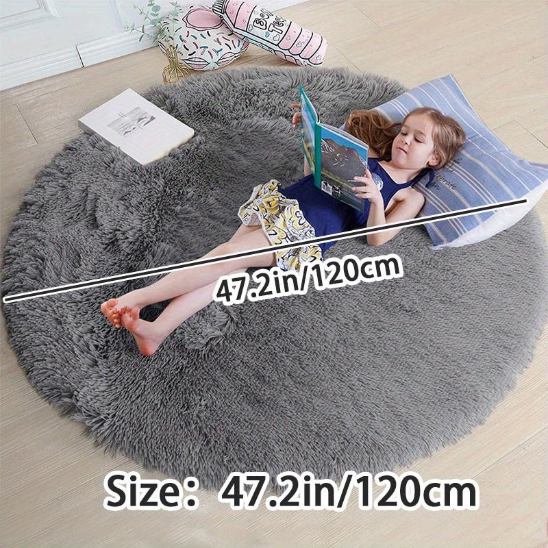Nuvello Soft Round Rug Non-Slip