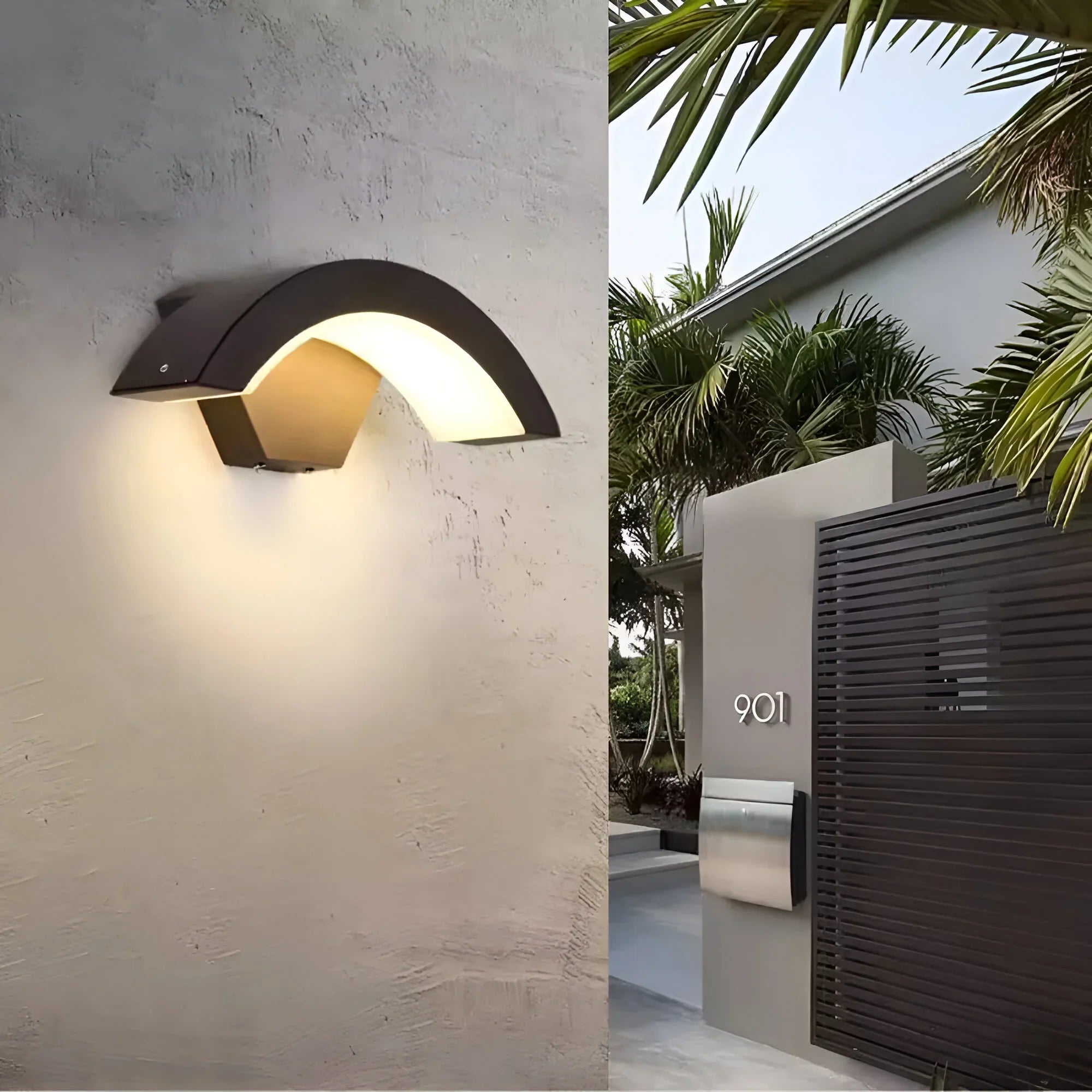 GlowSense LED Outdoor Wall Light with Motion Sensor