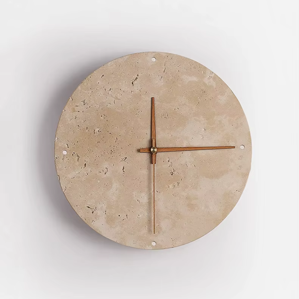 Natural Stone Backlit Wall Clock with LED Ambient Light - 9" or 11.8"