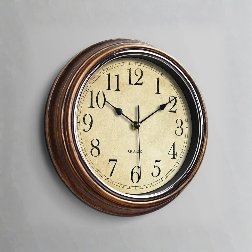 Silent Sweep Wall Clock, 12" Non-Ticking Quartz Design