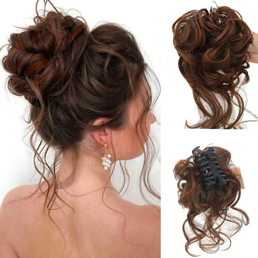 Volumizing Curly Hair Clip-In Bun – Instant Volume and Natural Curls