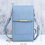CarryEase Crossbody Phone Bag with Touchscreen Pocket and RFID Protection