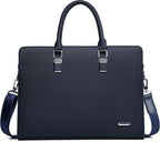 Professional Leather Laptop Briefcase with Multiple Compartments