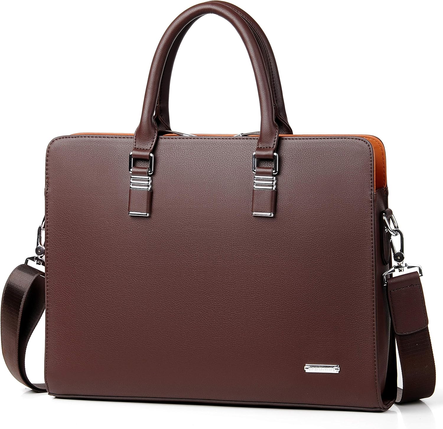 Professional Leather Laptop Briefcase with Multiple Compartments