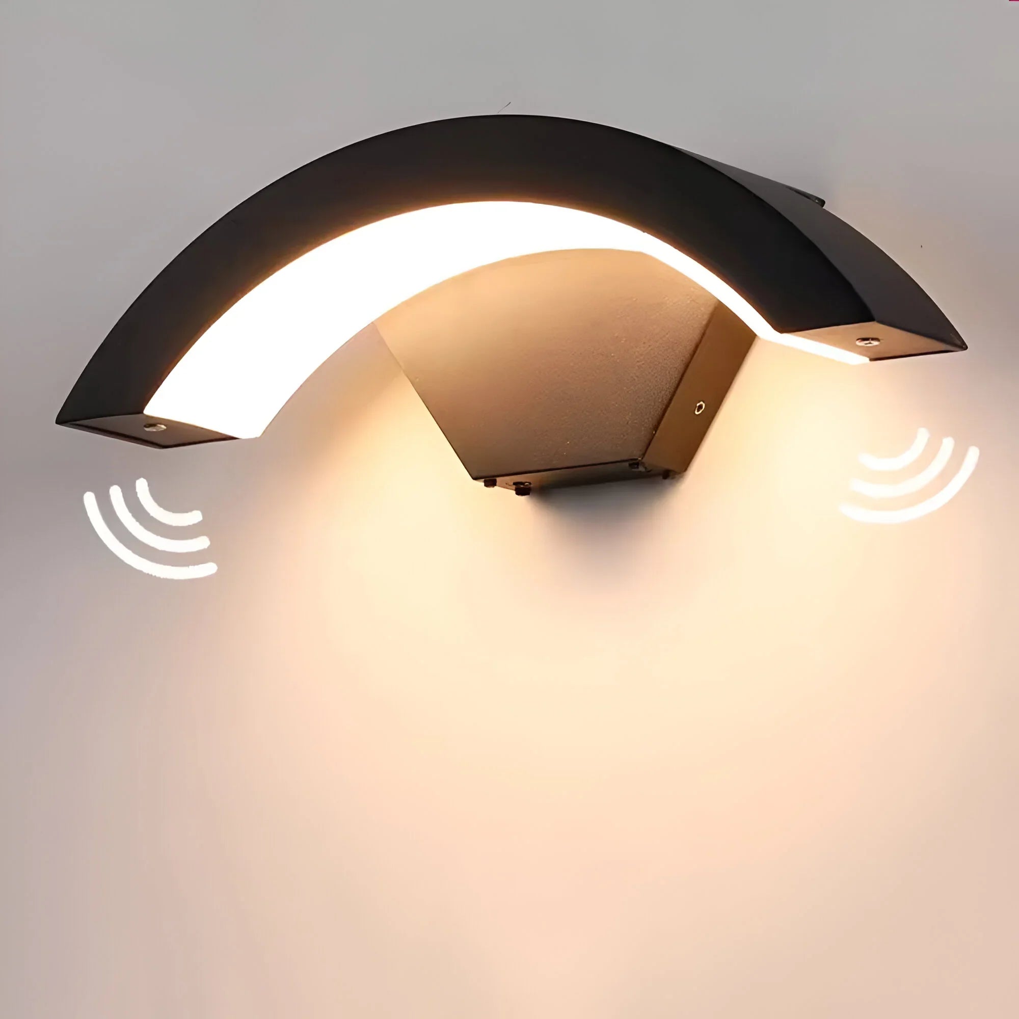 GlowSense LED Outdoor Wall Light with Motion Sensor