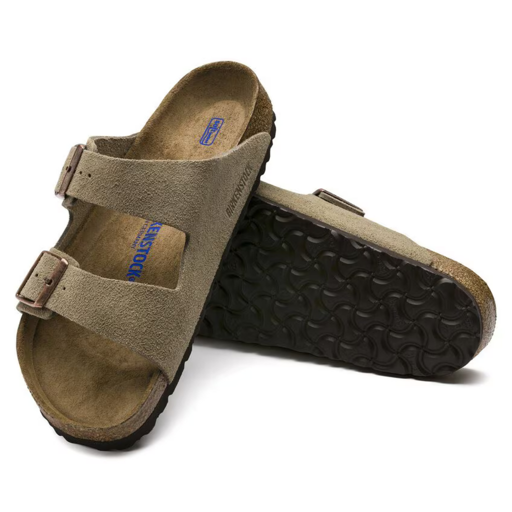 SoleHaven Taupe Suede Comfort Sandals with Adjustable Straps